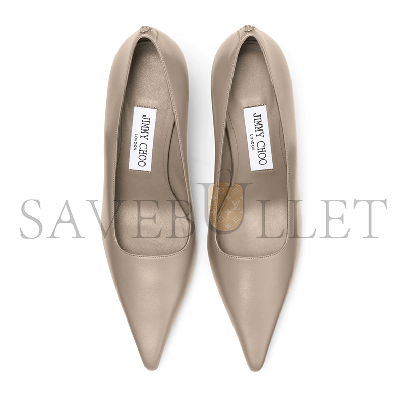 Ji*y Ch* ixia 80 taupe leather pumps ixia80clf